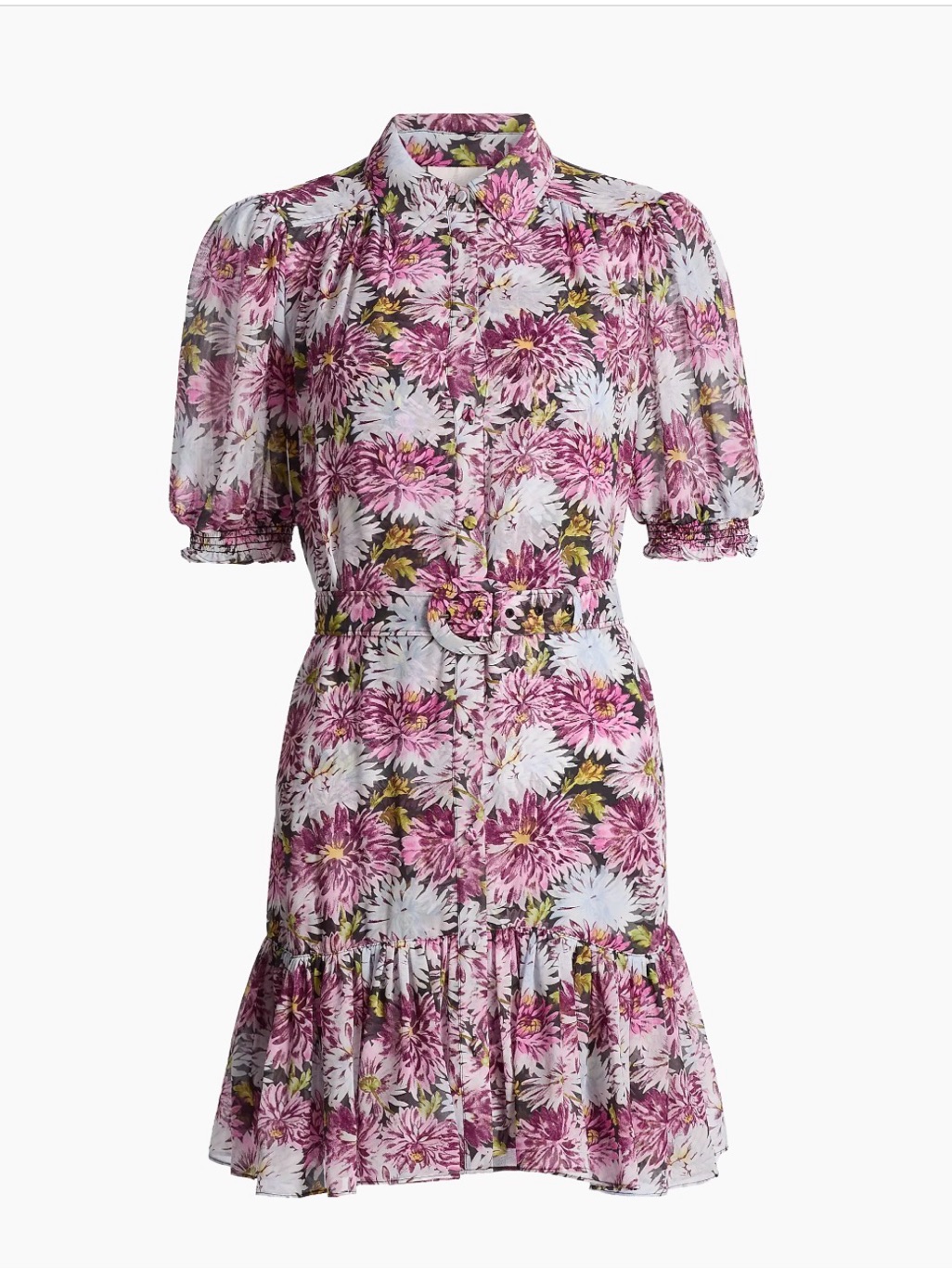 Cinq A Sept Halbini Dahlia Print Shirt Dress